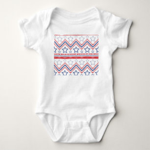 Patriottische rood blauwe stam, Amerikaanse symbol Romper