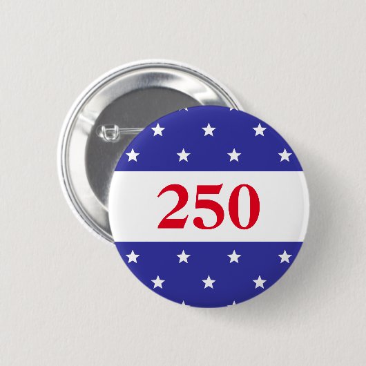 Patriottische Rood Wit & Blauw 250 Knop Ronde Button 5,7 Cm (Voorkant /achterkant)