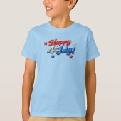 Patriottische Rood Wit Blauw 4 juli T-shirt (Voorkant)