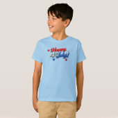 Patriottische Rood Wit Blauw 4 juli T-shirt (Voorkant volledig)