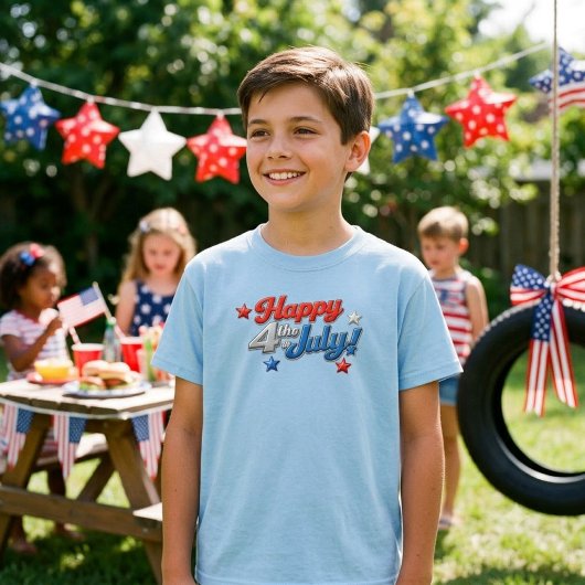 Patriottische Rood Wit Blauw 4 juli T-shirt