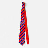 Patriottische Rood Wit & Blauw 4e Juli Gestreept Stropdas (Voorkant)