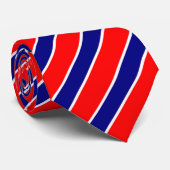 Patriottische Rood Wit & Blauw 4e Juli Gestreept Stropdas (Opgerold)
