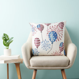 PATRIOTTISCHE ROOD WIT BLAUW AMERIKAANSE BALLONNEN KUSSEN