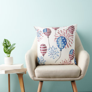 PATRIOTTISCHE ROOD WIT BLAUW AMERIKAANSE BALLONNEN KUSSEN