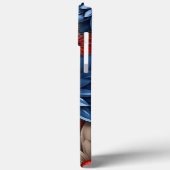 PATRIOTTISCHE ROOD WIT BLAUW AMERIKAANSE BLOEMEN Case-Mate iPhone CASE (Achterkant / Links)