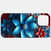 PATRIOTTISCHE ROOD WIT BLAUW AMERIKAANSE BLOEMEN Case-Mate iPhone CASE (Achterkant (horizontaal))