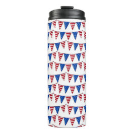 PATRIOTTISCHE ROOD WIT BLAUW AMERIKAANSE PENNANTS THERMOSBEKER
