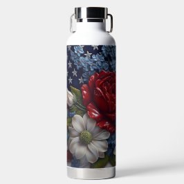 PATRIOTTISCHE ROOD WIT BLAUW BLOEMEN VLAGGEN WATERFLES