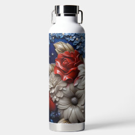 PATRIOTTISCHE ROOD WIT BLAUW BLOEMEN VLAGGEN WATERFLES