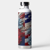 PATRIOTTISCHE ROOD WIT BLAUW BLOEMEN VLAGGEN WATERFLES (Rechts)