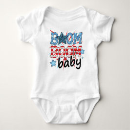 PATRIOTTISCHE ROOD WIT BLAUW BOOM BOOM BABY ROMPER