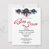 Patriottische Rood Wit Blauw Bovenste Rand Halve B Kaart (Voorkant)