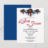 Patriottische Rood Wit Blauw Bovenste Rand Halve B Kaart (Voorkant / Achterkant)