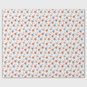 Patriottische Rood Wit Blauw Cupcake Vlag Sterren Cadeaupapier (Vlak)