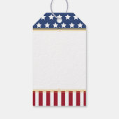 Patriottische Rood Wit Blauw Familienaam Jaar Even Cadeaulabel (Achterkant)