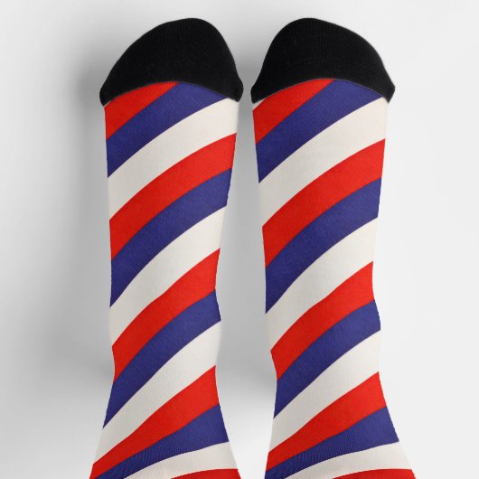 Patriottische rood-wit-blauw gestreepte sokken (Top)