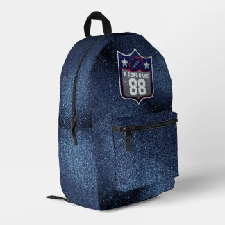 Patriottische rood wit & blauw glinsterend voetbal bedrukte rugzak