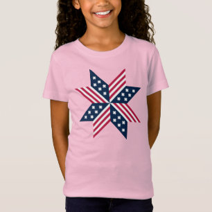 Patriottische Rood Wit Blauw Inheemse VS Sterren S T-shirt