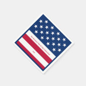 Patriottische Rood Wit & Blauw Oude Glorie Cocktai Servet (Hoek)