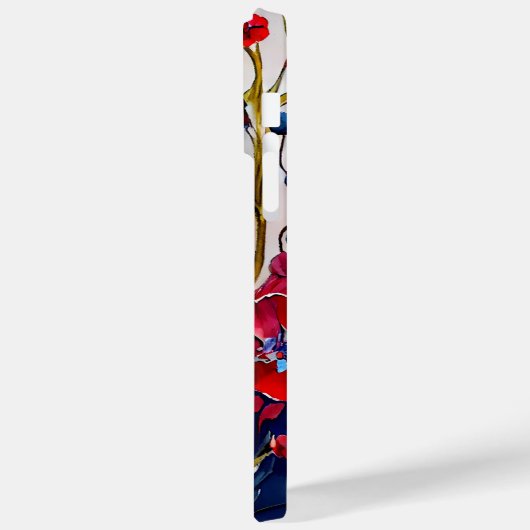 PATRIOTTISCHE ROOD WIT BLAUW POPPY BLOEMEN Case-Mate iPhone CASE (Achterkant / Links)
