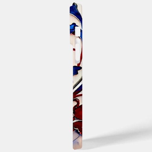 PATRIOTTISCHE ROOD WIT BLAUW POPPY BLOEMEN Case-Mate iPhone CASE (Achterkant / Links)