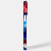 PATRIOTTISCHE ROOD WIT BLAUW POPPY BLOEMEN Case-Mate iPhone CASE (Achterkant / Rechts)