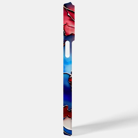 PATRIOTTISCHE ROOD WIT BLAUW POPPY BLOEMEN Case-Mate iPhone CASE (Achterkant / Rechts)