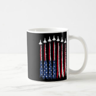 Patriottische Rood Wit Blauw USA Flag Fighter Jets Koffiemok