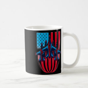 Patriottische Rood Wit Blauw USA Flag Fighter Jets Koffiemok