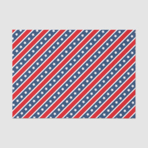 Patriottische Rood, Wit & Blauw USA Stars & Stripe Tissuepapier