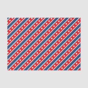 Patriottische Rood, Wit & Blauw USA Sterren & Stre Tissuepapier