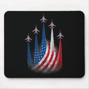 Patriottische Rood Wit Blauw Usa Vlag Gevechtsvlie Muismat