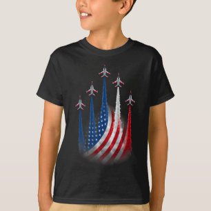 Patriottische Rood Wit Blauw Usa Vlag Gevechtsvlie T-shirt