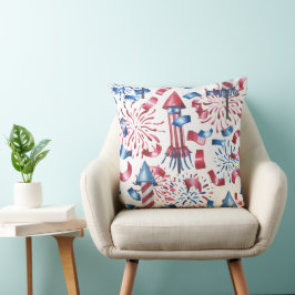 PATRIOTTISCHE ROOD WIT BLAUW VUURWERK STREAMERS KUSSEN