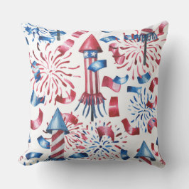 PATRIOTTISCHE ROOD WIT BLAUW VUURWERK STREAMERS KUSSEN