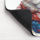 PATRIOTTISCHE ROOD WIT BLAUW WATERVERF KITTY CAT MUISMAT (Hoek)