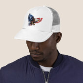 Patriottische Rood-Wit-Blauwe Adelaar Trucker Pet (In situ)