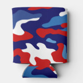 Patriottische Rood Wit Blauwe Camo Blikje Koeler (Achterkant)
