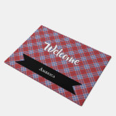 Patriottische Rood Wit Blauwe Geometrische Welkom Deurmat (Schuin)