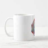 Patriottische Rood Wit & Blauwe Kat In Frame Koffiemok (Links)