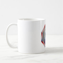 Patriottische Rood Wit & Blauwe Kat In Frame Koffiemok