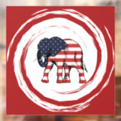 Patriottische Rood Wit Blauwe Olifant Raamsticker (Vel 2)