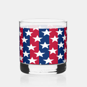 Patriottische Rood Wit Blauwe Sterren Drinkware Whisky Glas