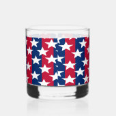 Patriottische Rood Wit Blauwe Sterren Drinkware Whisky Glas (Rechts)
