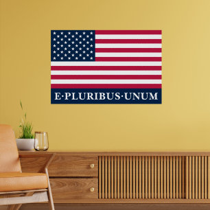 Patriottische Rood Wit Blauwe Sterren En Strepen V Poster