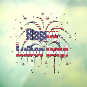 Patriottische Rood Wit en Blauw Happy Labor Day Raamsticker (Vel 3)