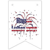 Patriottische Rood Wit en Blauw Happy Labor Day Vlaggetjes (Tweede vlag)