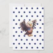 Patriottische Rood Wit en Blauw Memorial Day Picni Kaart (Achterkant)