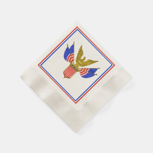  Patriottische Rood Wit en Blauw Servet (Hoek)